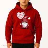 Happy ValentineS Day Cute Gnome Hoodie thumb 2