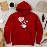 Happy ValentineS Day Cute Gnome Hoodie thumb 3