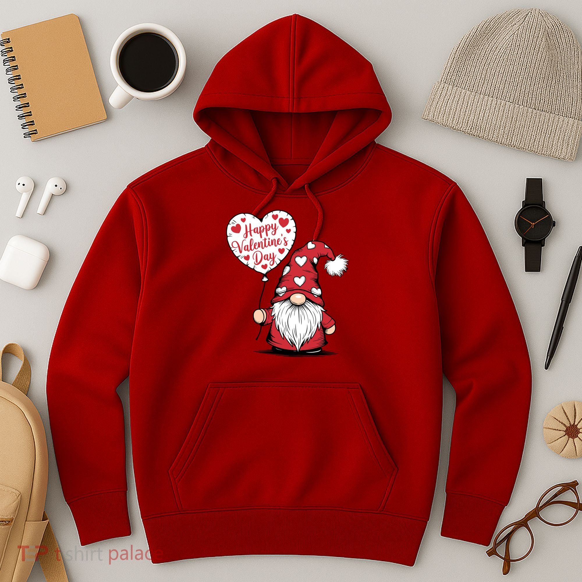 Happy ValentineS Day Cute Gnome Hoodie