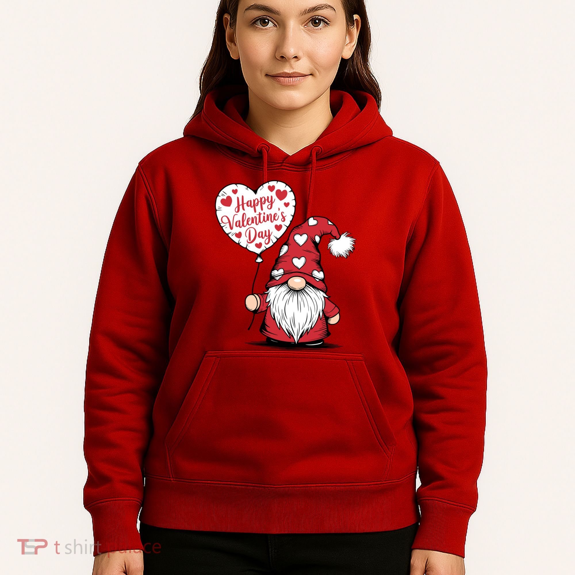 Happy ValentineS Day Cute Gnome Hoodie
