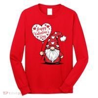 Happy ValentineS Day Cute Gnome Long Sleeve Shirt thumb 0