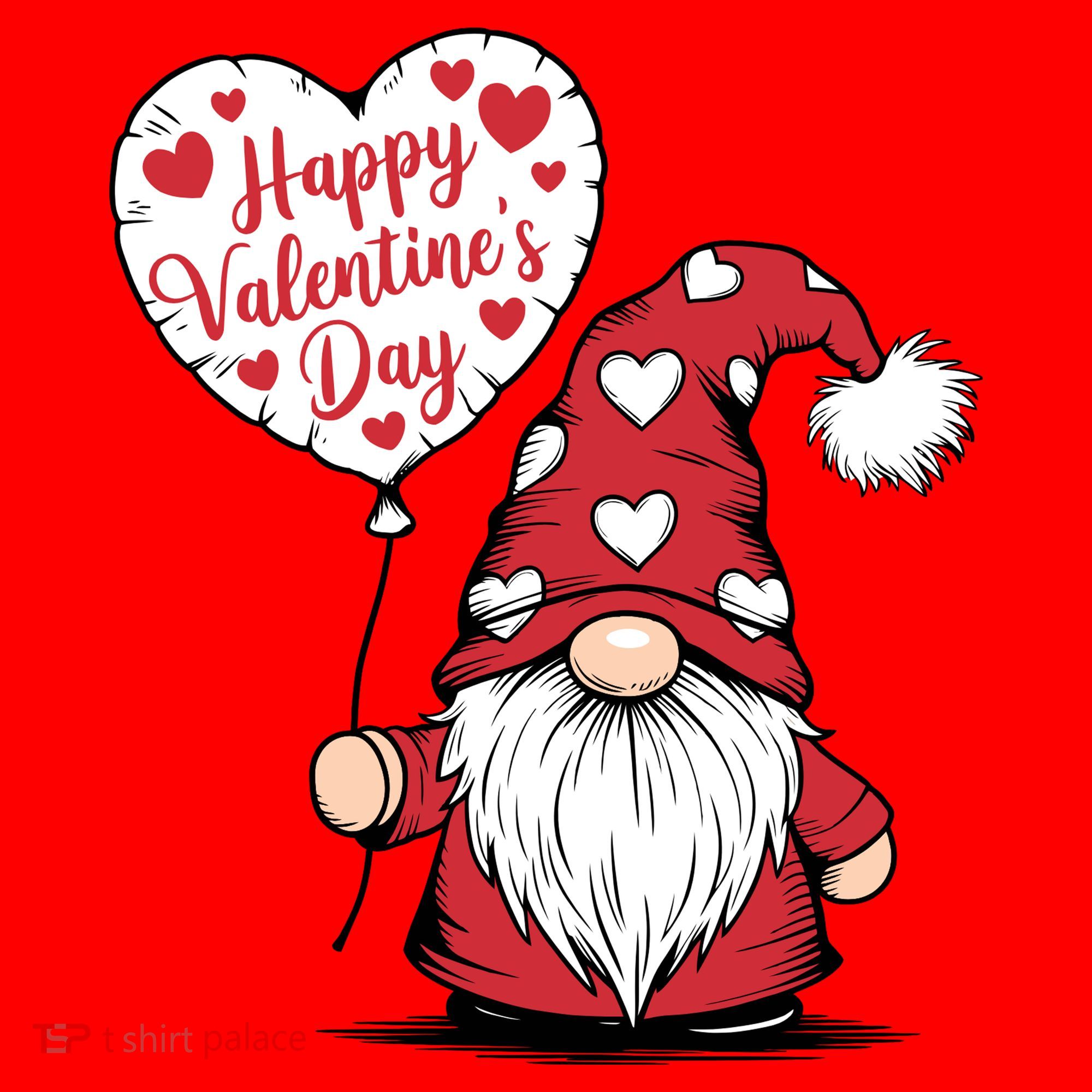 Happy ValentineS Day Cute Gnome Long Sleeve Shirt