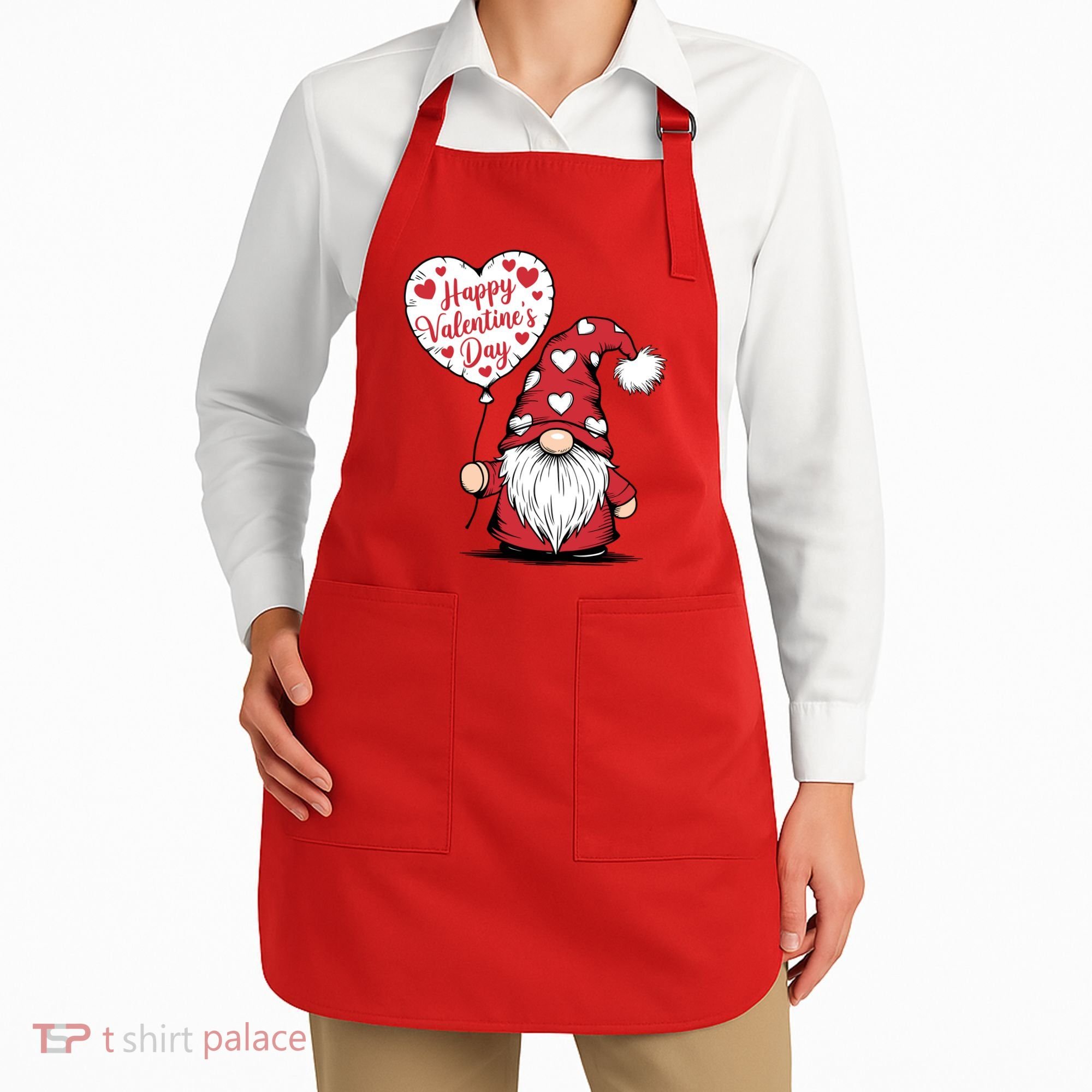 Happy ValentineS Day Cute Gnome Apron