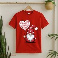Happy ValentineS Day Cute Gnome T-Shirt thumb 2
