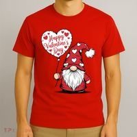Happy ValentineS Day Cute Gnome T-Shirt thumb 3
