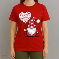 Happy ValentineS Day Cute Gnome T-Shirt thumb 4
