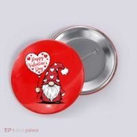 Happy ValentineS Day Cute Gnome Button thumb 0