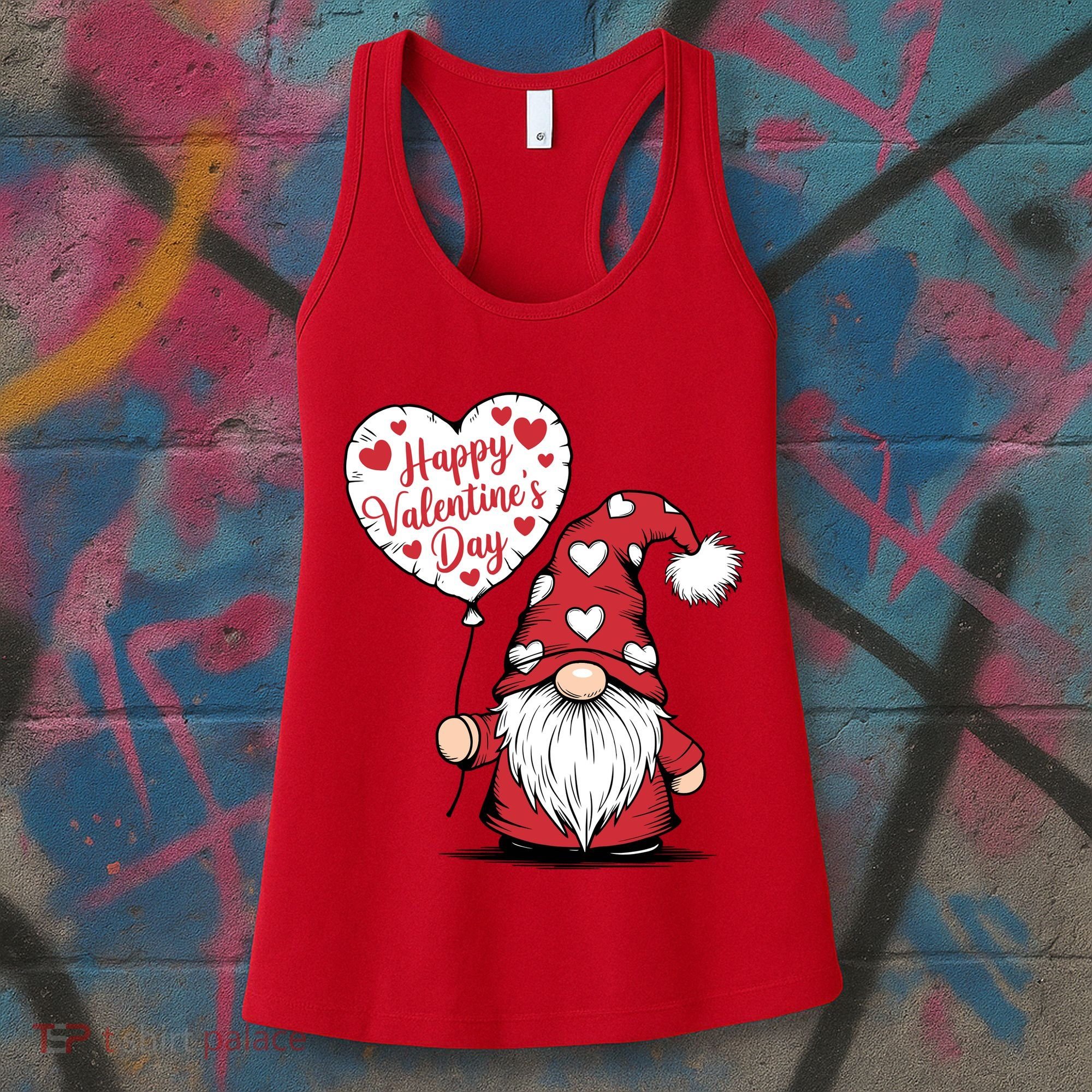 Happy ValentineS Day Cute Gnome Women's Tank Top