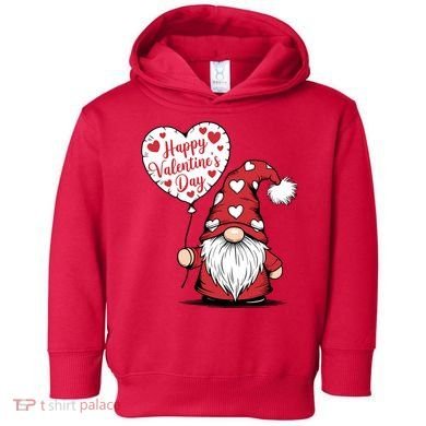 Happy ValentineS Day Cute Gnome Toddler Hoodie