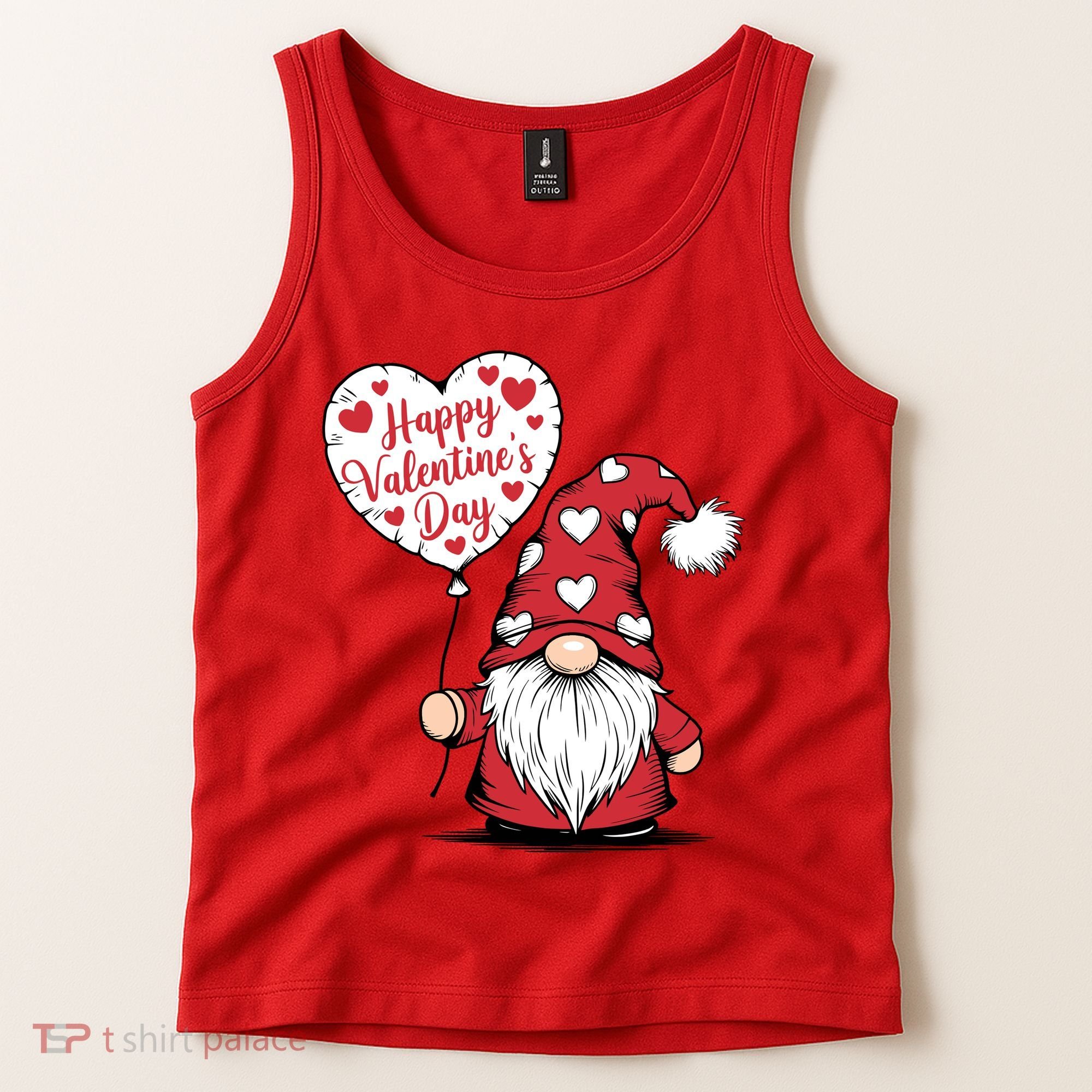 Happy ValentineS Day Cute Gnome Tank Top