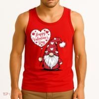 Happy ValentineS Day Cute Gnome Tank Top thumb 3