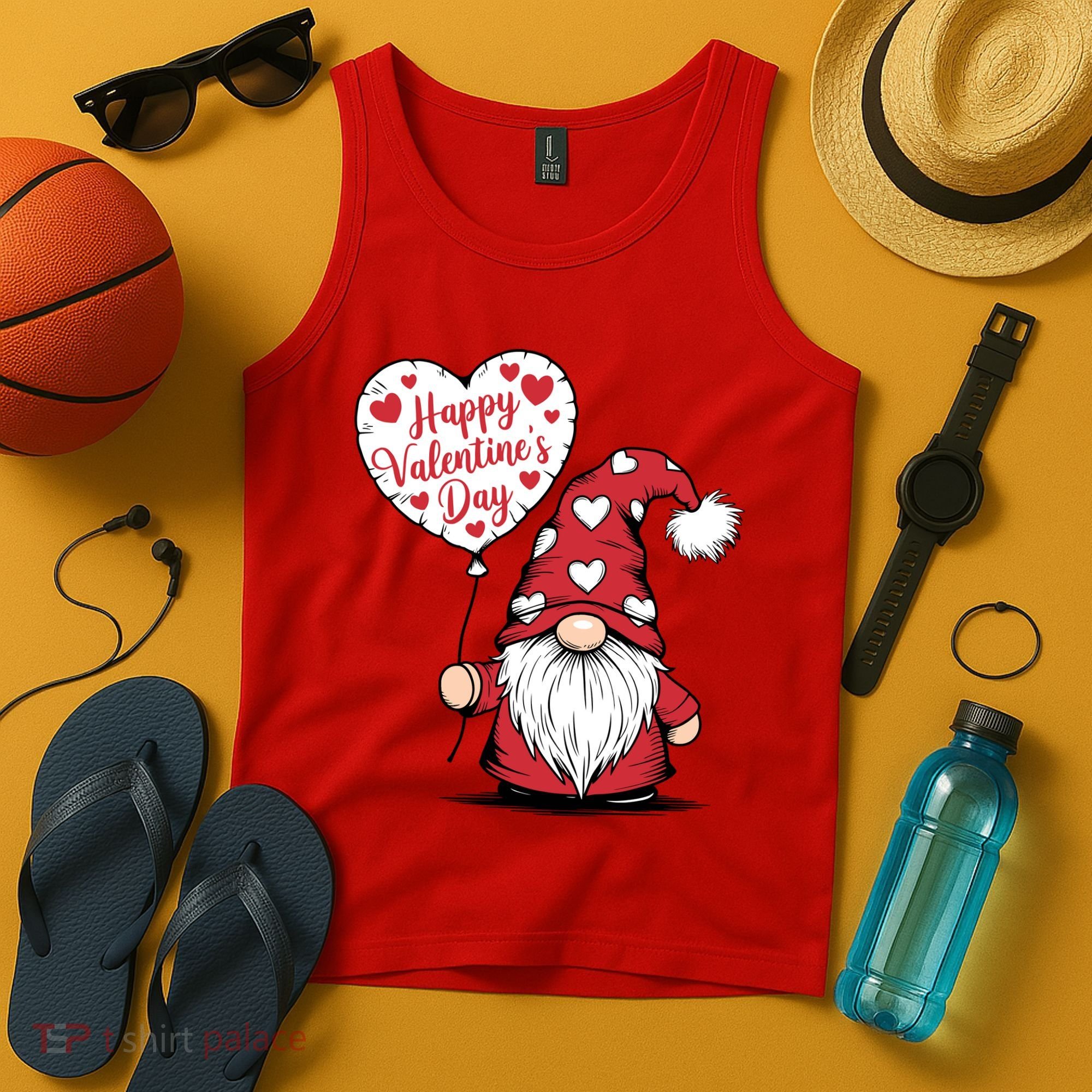 Happy ValentineS Day Cute Gnome Tank Top