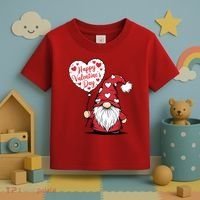 Happy ValentineS Day Cute Gnome Toddler T-Shirt thumb 3
