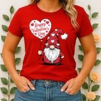 Happy ValentineS Day Cute Gnome Women's T-Shirt thumb 2