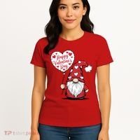 Happy ValentineS Day Cute Gnome Women's T-Shirt thumb 4