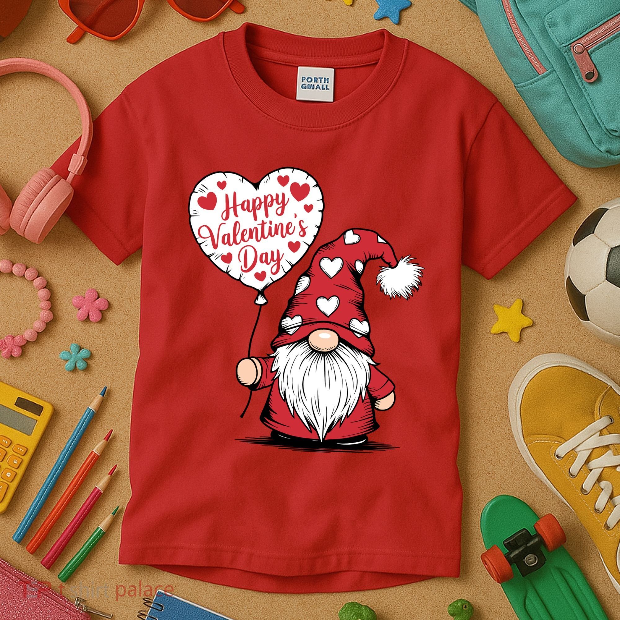 Happy ValentineS Day Cute Gnome Kids T-Shirt
