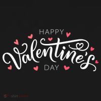 Happy Valentines Day Logo USA-Made Doggie Bandana thumb 2