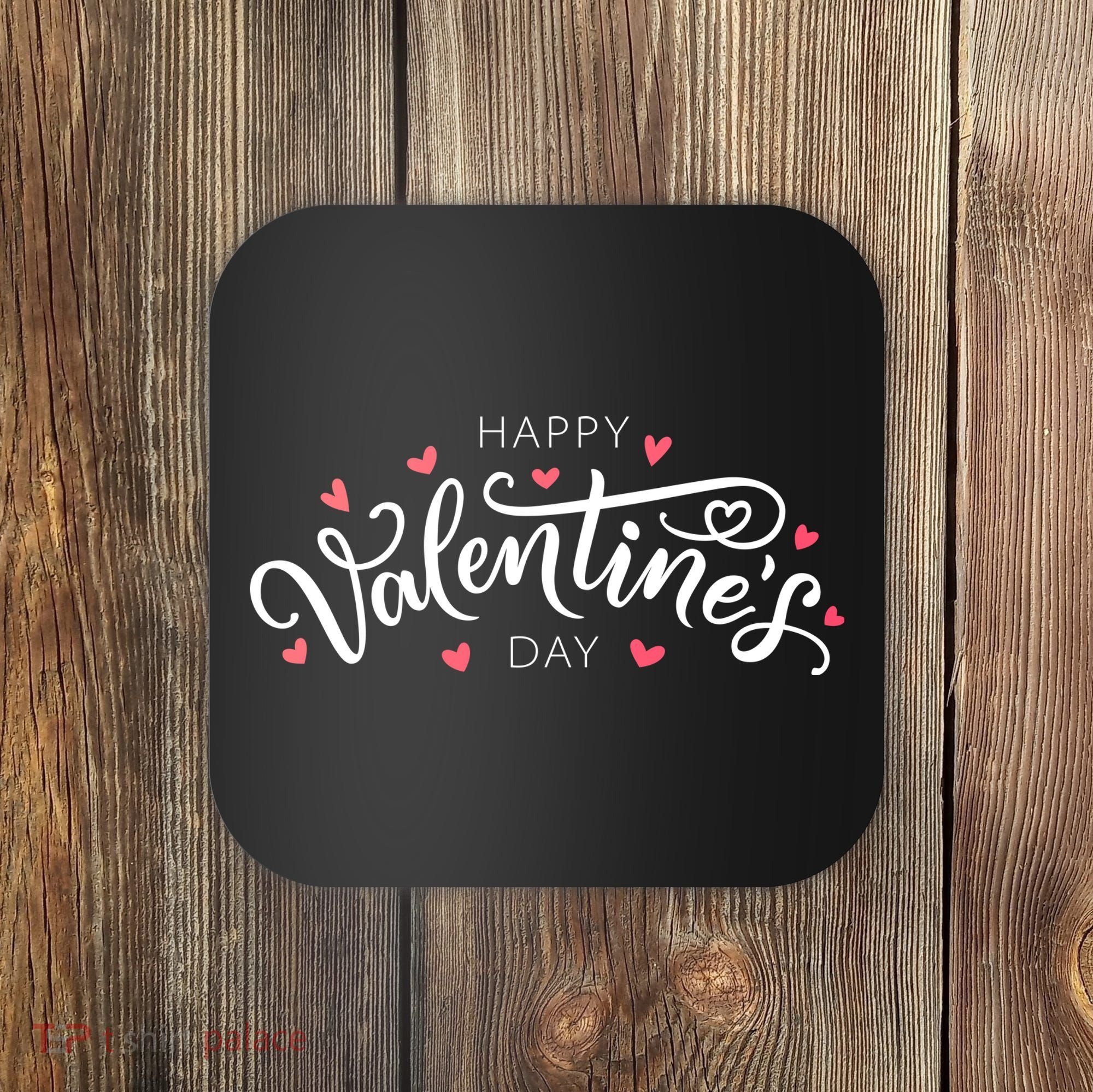 Happy Valentines Day Logo Coaster