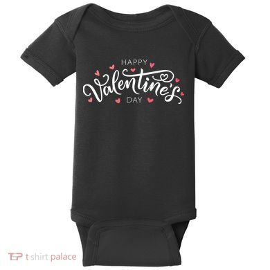 Happy Valentines Day Logo Baby Bodysuit