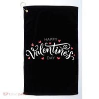 Happy Valentines Day Logo Golf Towel thumb 0