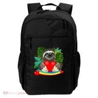 Happy Valentines Day Cute Sloth With Rainbow And Heart Backpack thumb 0