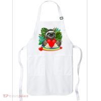 Happy Valentines Day Cute Sloth With Rainbow And Heart Apron thumb 0