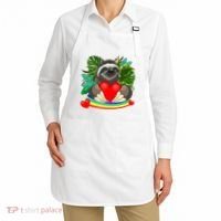 Happy Valentines Day Cute Sloth With Rainbow And Heart Apron thumb 2