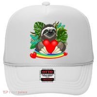 Happy Valentines Day Cute Sloth With Rainbow And Heart Hat thumb 0