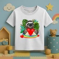Happy Valentines Day Cute Sloth With Rainbow And Heart Toddler T-Shirt thumb 3