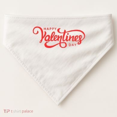 Happy Valentines Day Cute Holiday Gift USA-Made Doggie Bandana