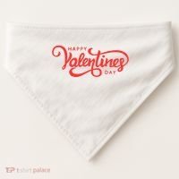 Happy Valentines Day Cute Holiday Gift USA-Made Doggie Bandana thumb 0