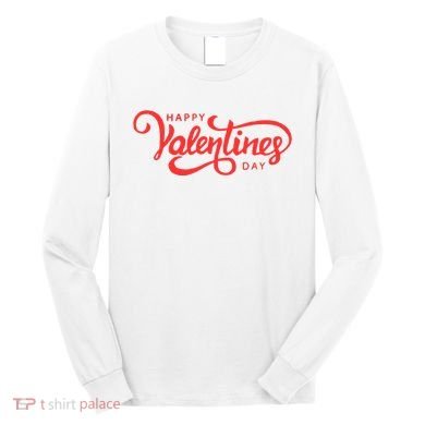 Happy Valentines Day Cute Holiday Gift Long Sleeve Shirt