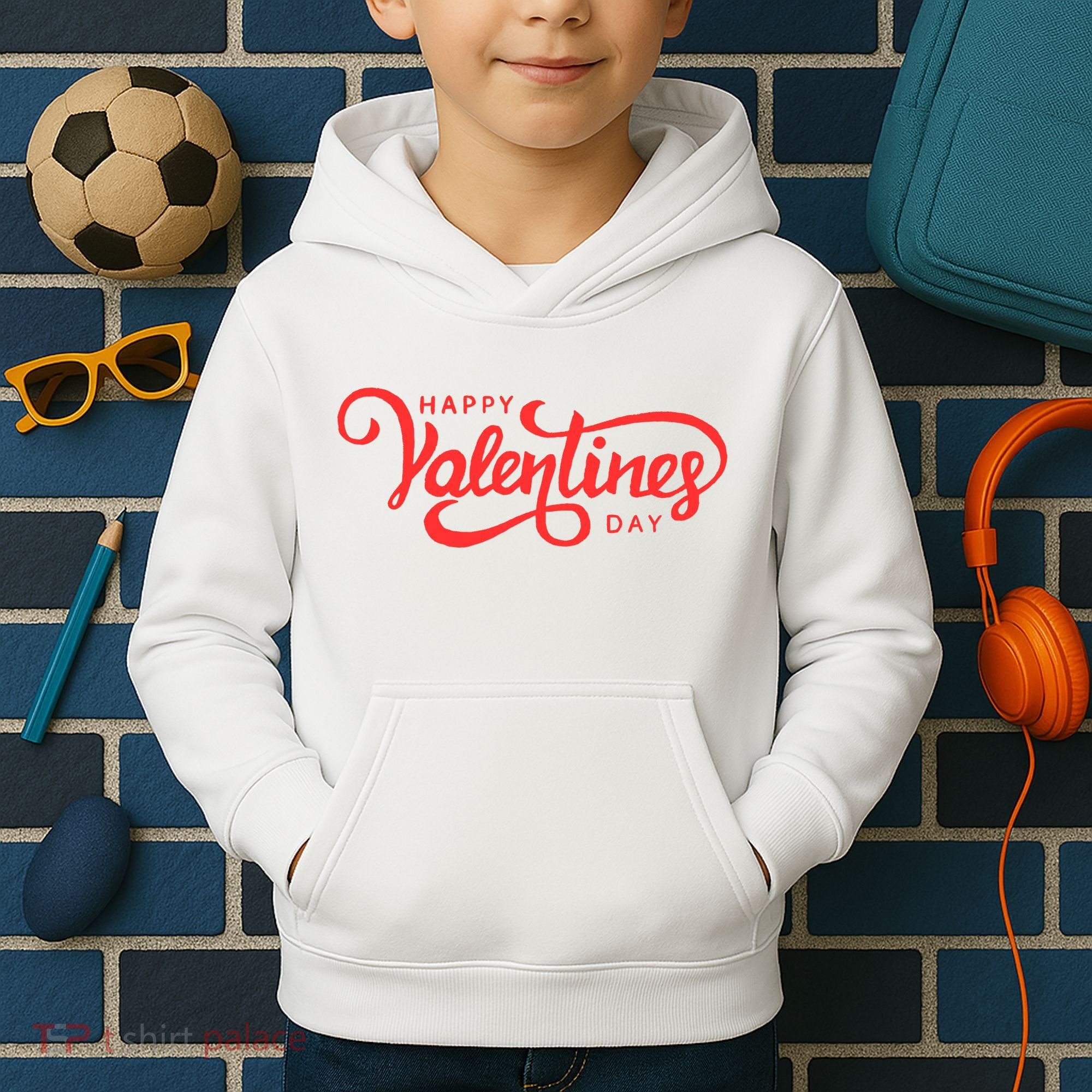 Happy Valentines Day Cute Holiday Gift Kids Hoodie