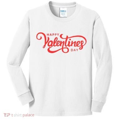 Happy Valentines Day Cute Holiday Gift Kids Long Sleeve Shirt
