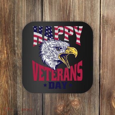Happy Veterans Day Eagle Coaster