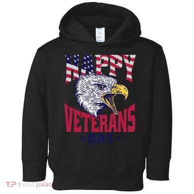 Happy Veterans Day Eagle Toddler Hoodie