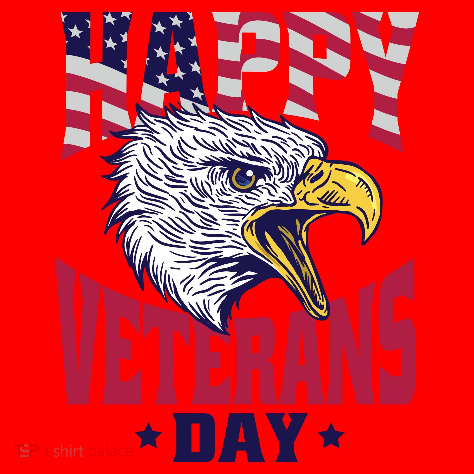 Happy Veterans Day Eagle Santa Hat