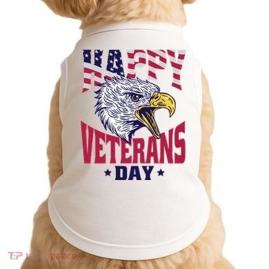 Happy Veterans Day Eagle Doggie Tank