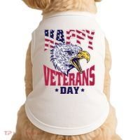 Happy Veterans Day Eagle Doggie Tank thumb 0