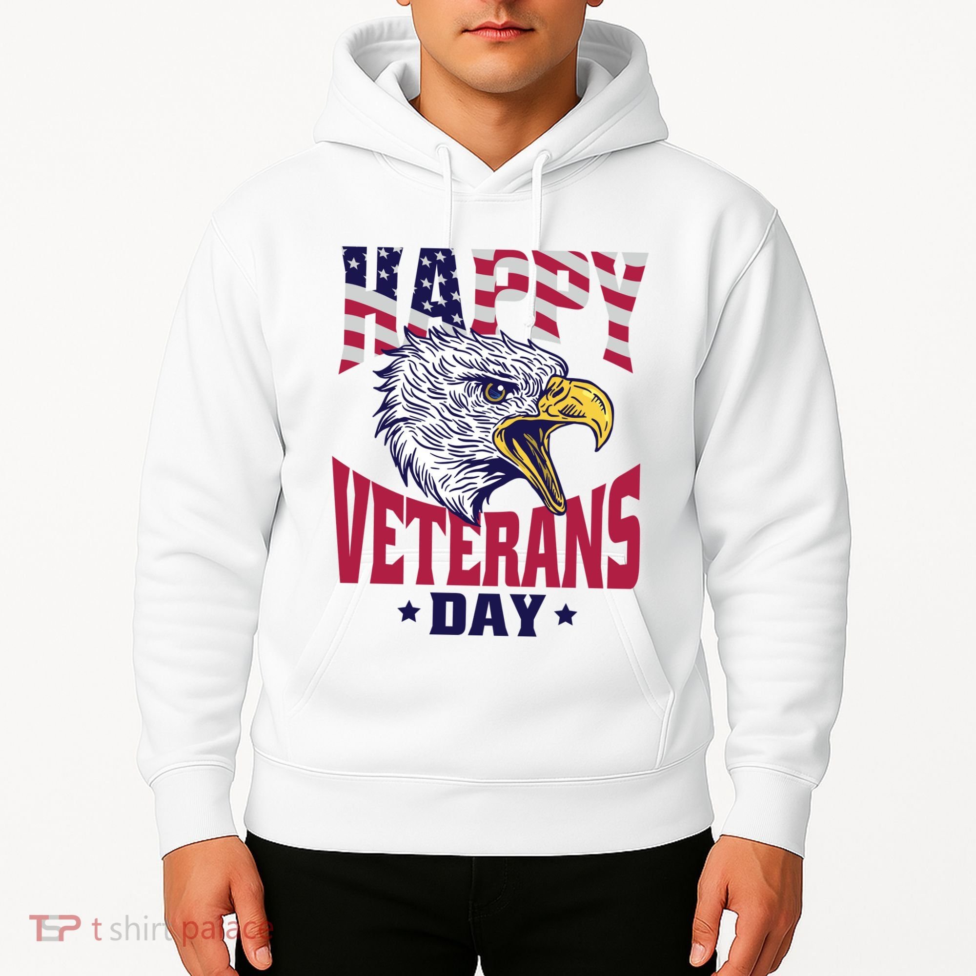 Happy Veterans Day Eagle Hoodie