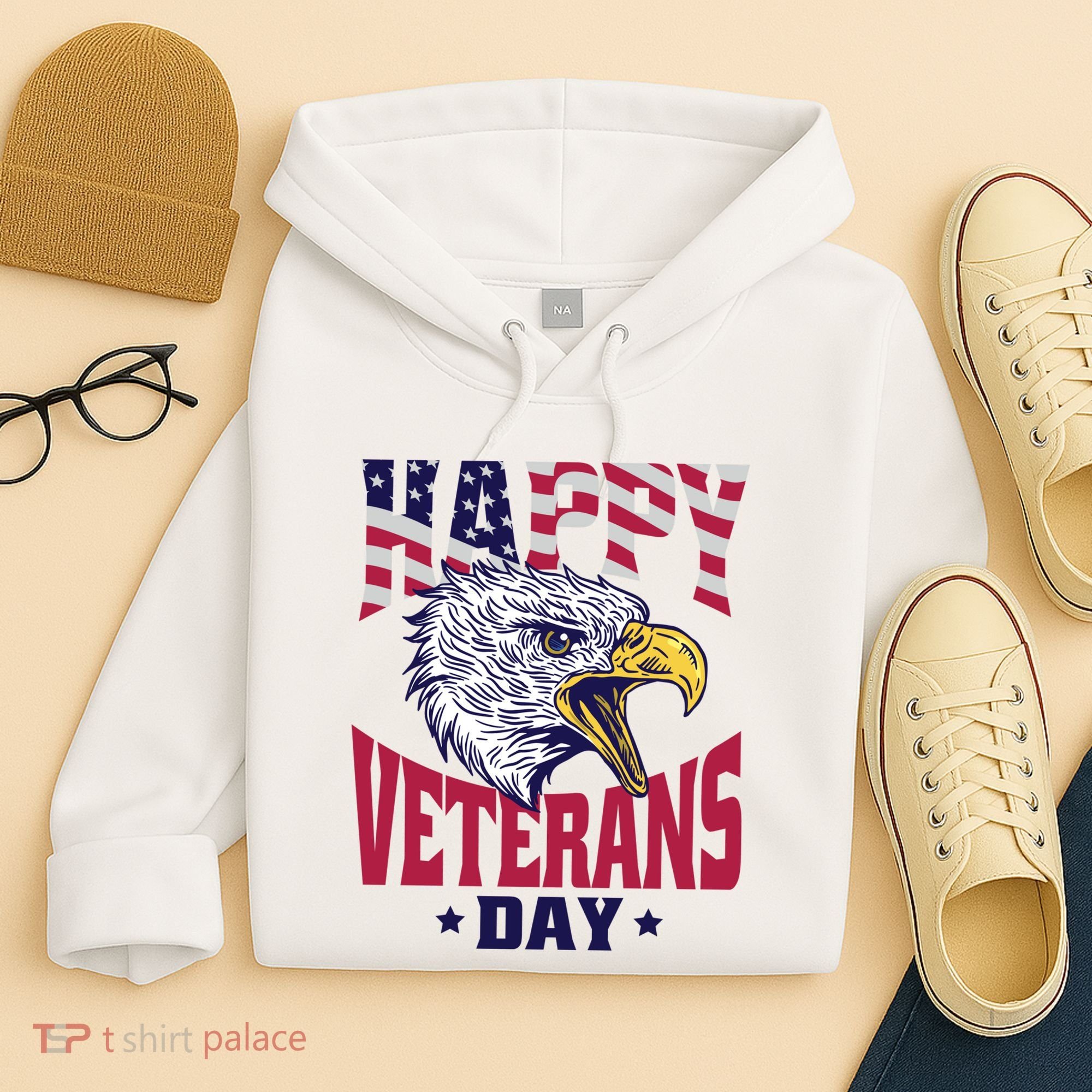 Happy Veterans Day Eagle Hoodie