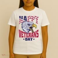 Happy Veterans Day Eagle T-Shirt thumb 4