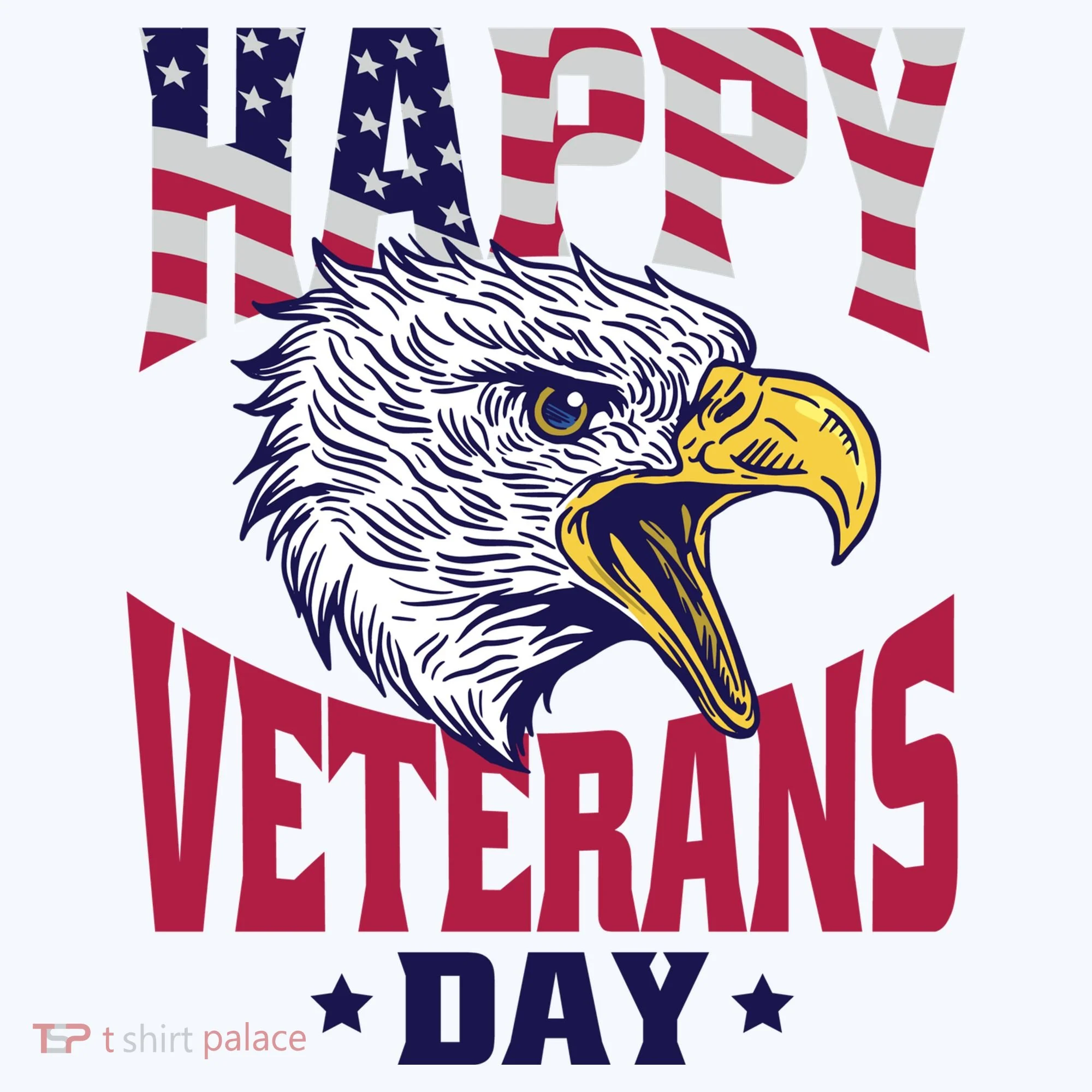 Happy Veterans Day Eagle Bucket Hat