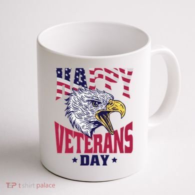 Happy Veterans Day Eagle Coffee Mug back