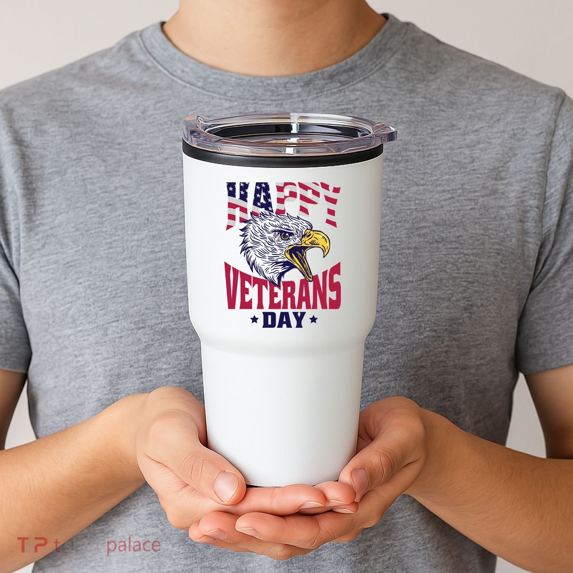 Happy Veterans Day Eagle Tumbler