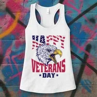 Happy Veterans Day Eagle Women's Tank Top thumb 3