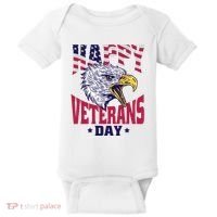 Happy Veterans Day Eagle Baby Bodysuit thumb 0