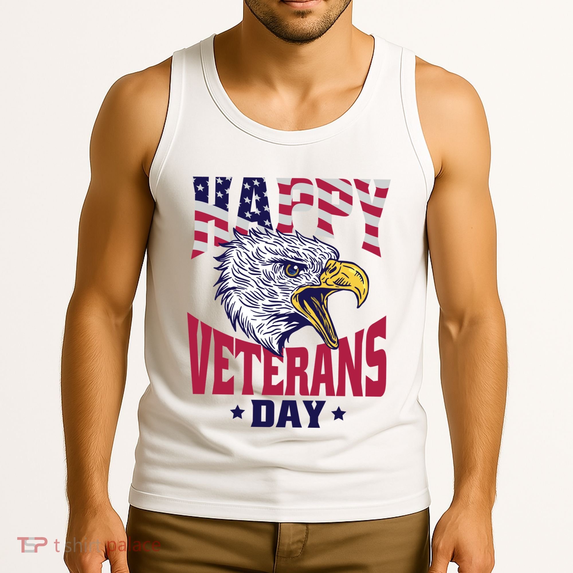 Happy Veterans Day Eagle Tank Top