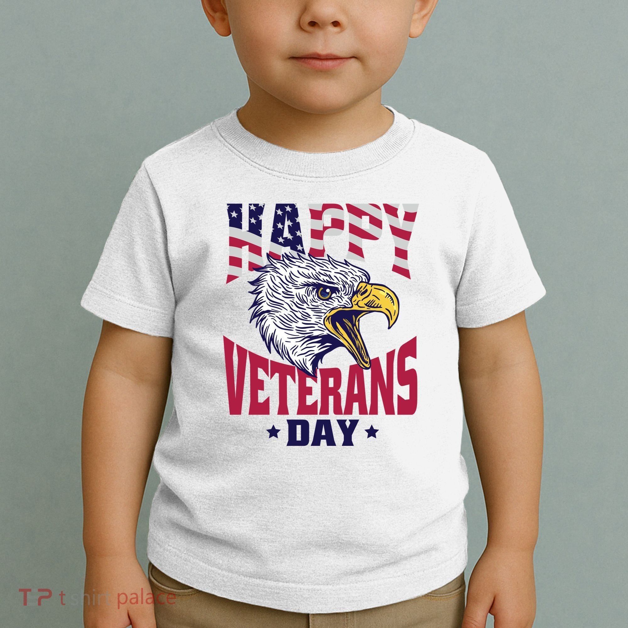 Happy Veterans Day Eagle Toddler T-Shirt
