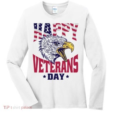 Happy Veterans Day Eagle Women's Long Sleeve Shirt